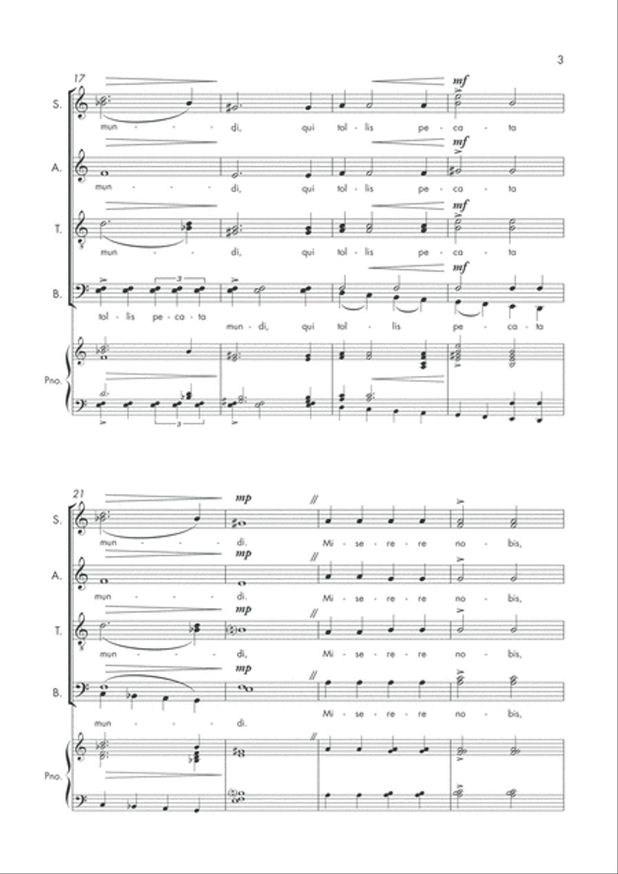 Agnus Dei 4-Part scores gallery preview page 6