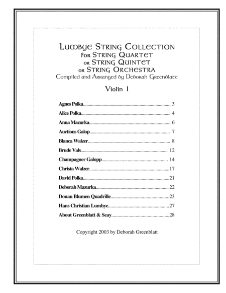 Lumbye String Collection - Parts