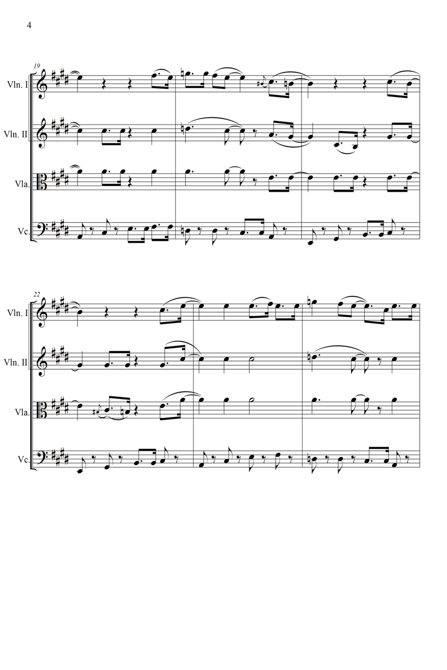 Crazy Little Thing Called Love String Quartet scores gallery preview page 4