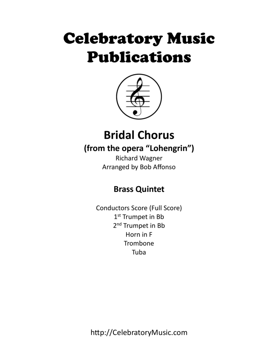 Bridal Chorus Bridal Chorus Brass Quintet scores gallery preview page 1