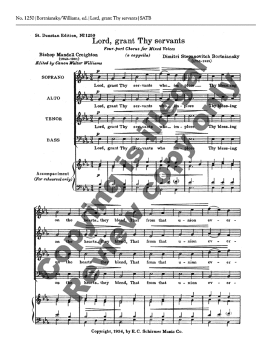 Lord, Grant thy Servants 4-Part scores gallery preview page 3