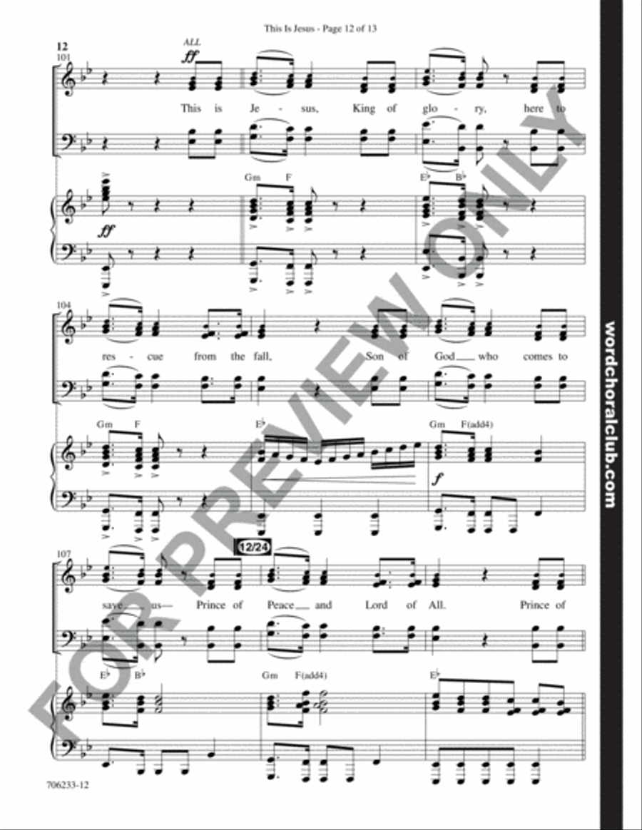This Is Jesus - Anthem 4-Part scores gallery preview page 13