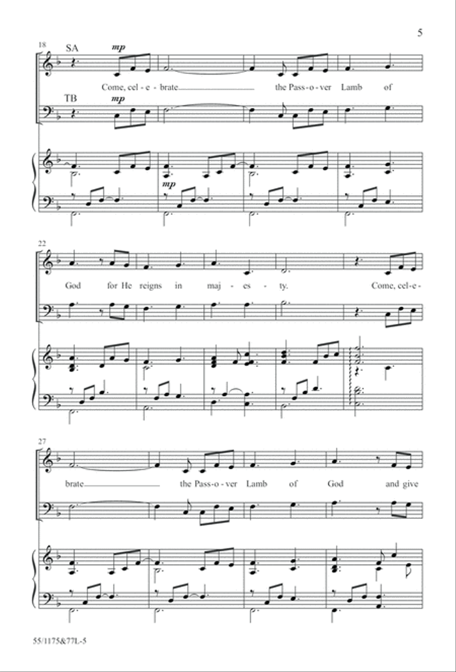 Behold the Lamb! 4-Part scores gallery preview page 6