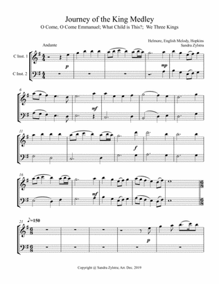 Journey Of The King (treble & bass C instrument duet, parts only)