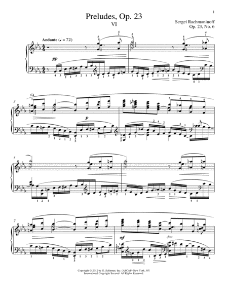 Prelude In E-Flat Major, Op. 23, No. 6