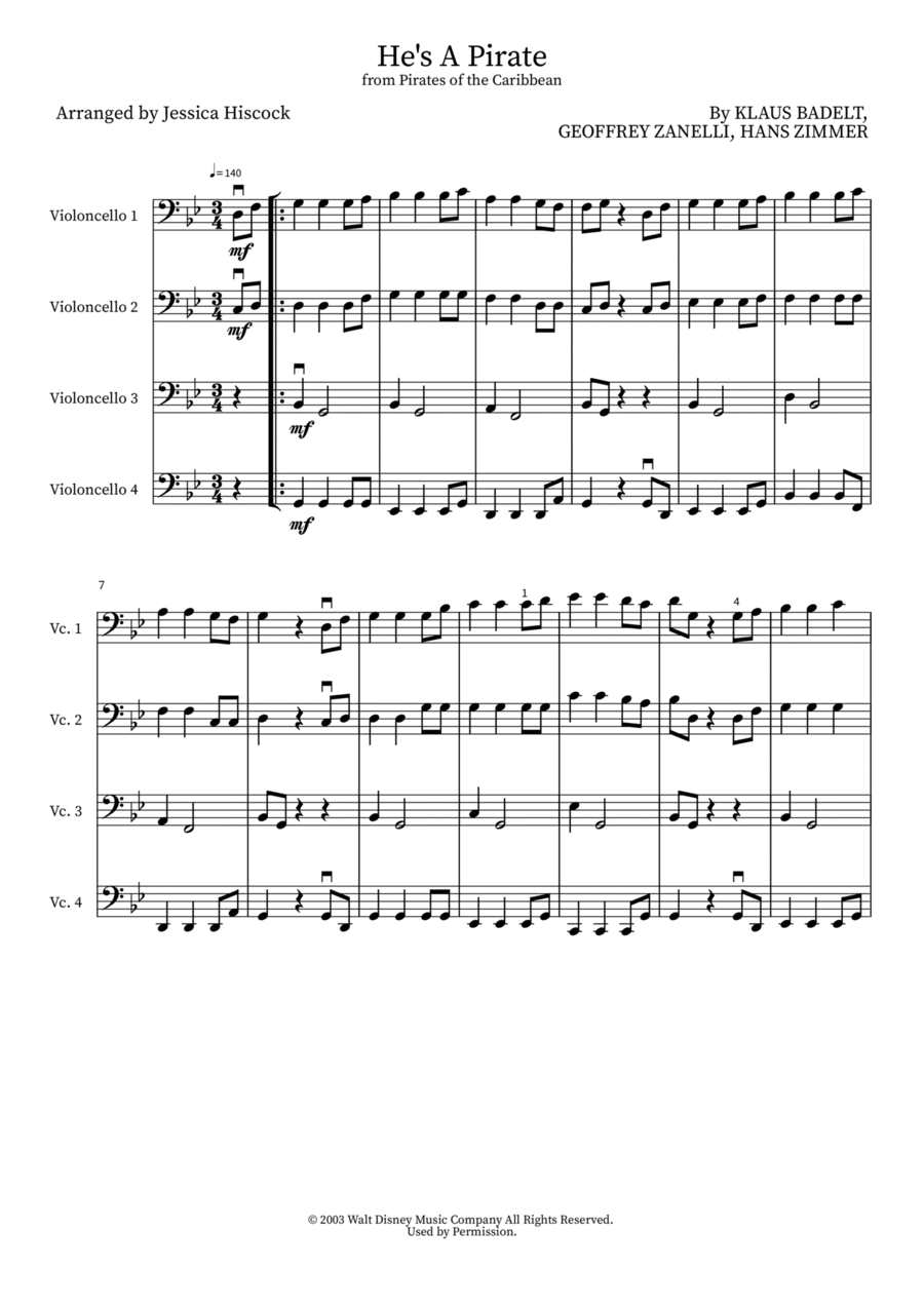 He's A Pirate School and Community scores gallery preview page 1