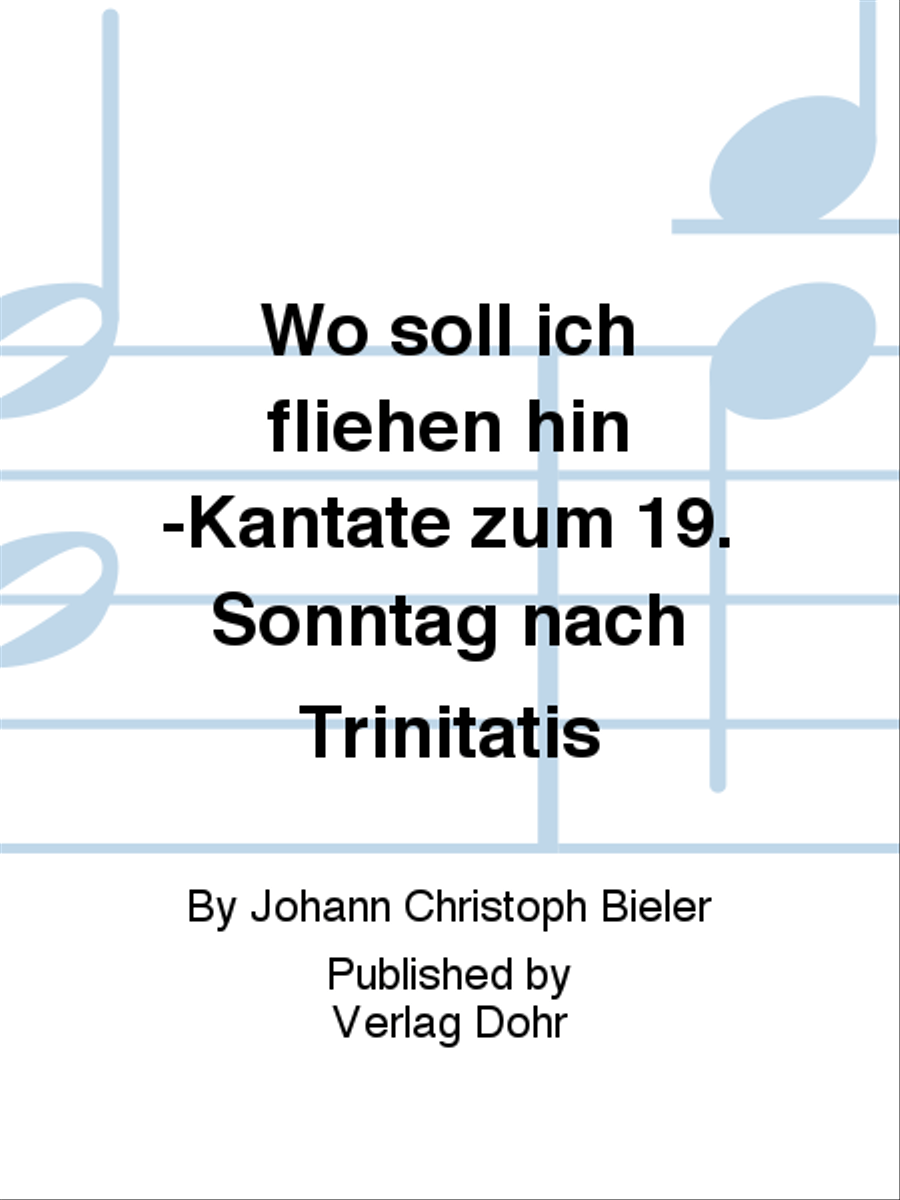 Wo soll ich fliehen hin für zwei Violinen (Oboen), Viola, Sopran, Alt, Tenor, Bass, 4stg. gem. Chor und Generalbass -Kantate zum 19. Sonntag nach Trinitatis- String Orchestra scores gallery preview page 1