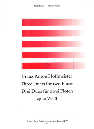 Book cover for Three Duets for two Flutes Op. 20 Vol. 2