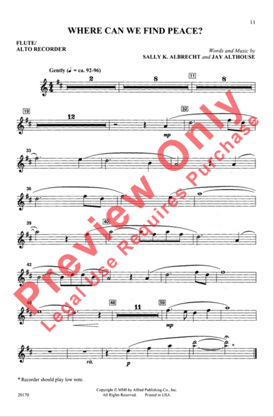 Where Can We Find Peace? 2-Part scores gallery preview page 11