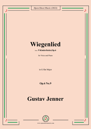 Book cover for Jenner-Wiegenlied,in G flat Major,Op.6 No.9