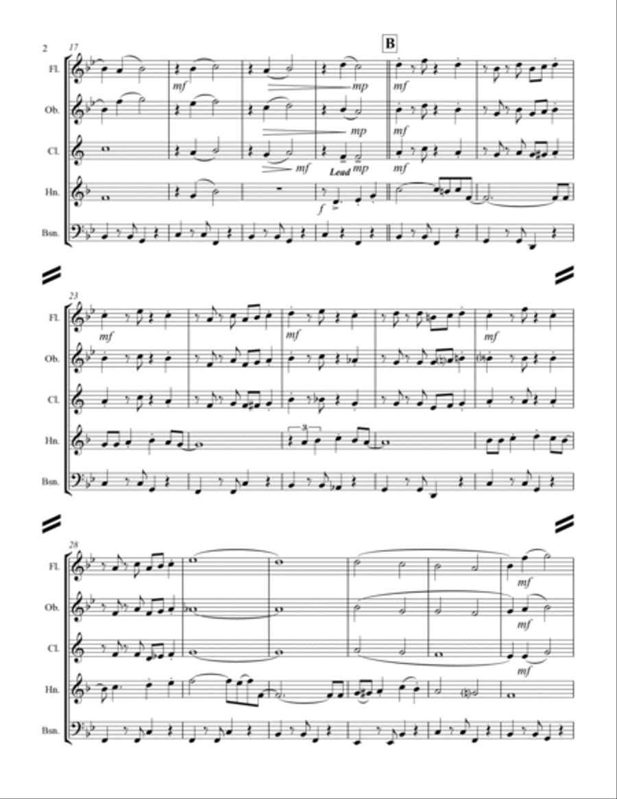 The Way You Look Tonight Woodwind Quintet scores gallery preview page 3