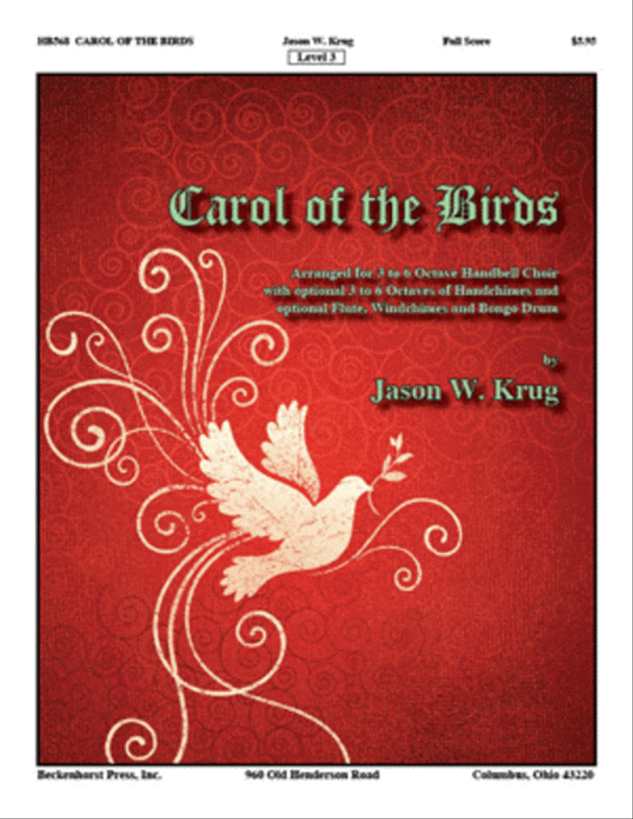 Carol of the Birds - full score - Krug Handbell Choir scores gallery preview page 1