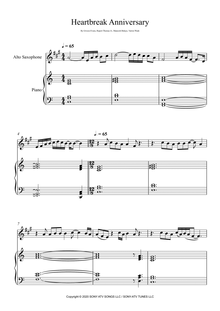 Heartbreak Anniversary Heartbreak Anniversary Woodwind Duet scores gallery preview page 1