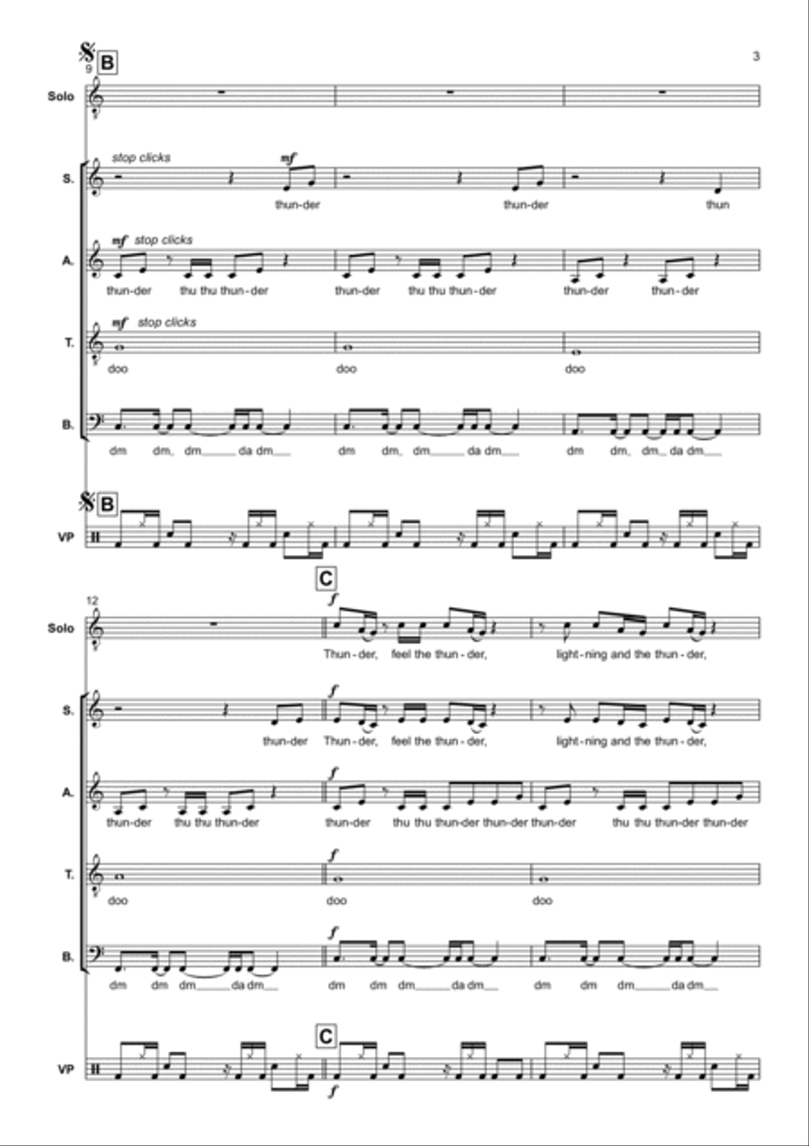 Thunder 4-Part scores gallery preview page 3