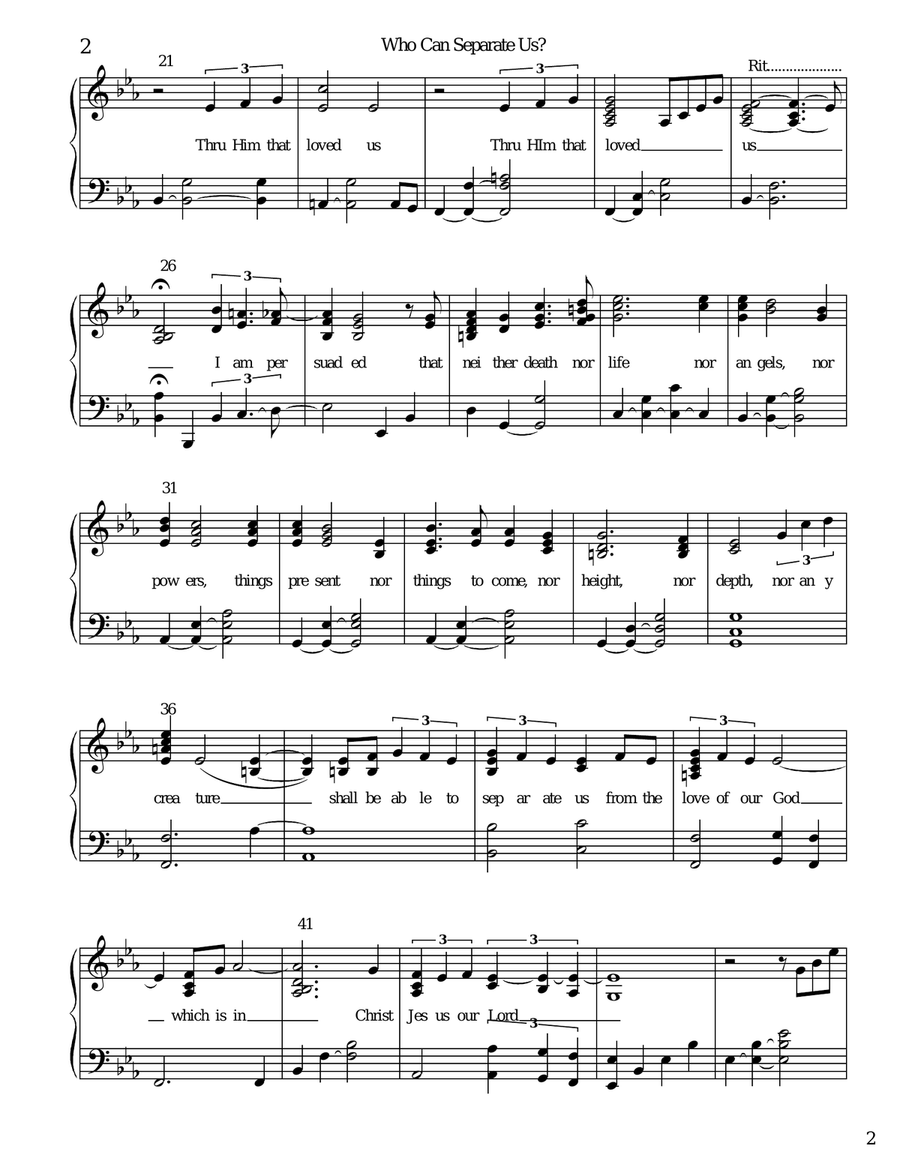Who Shall Separate Us? (Romans 8) SA scores gallery preview page 2