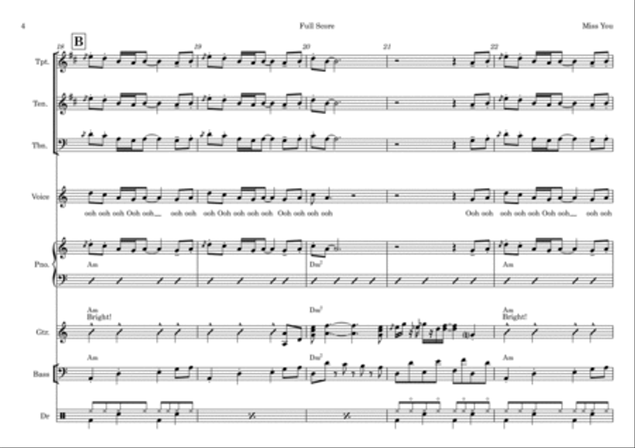 Miss You Trombone scores gallery preview page 4