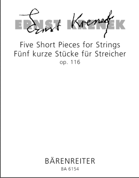 Five Short Pieces for Strings (1948)