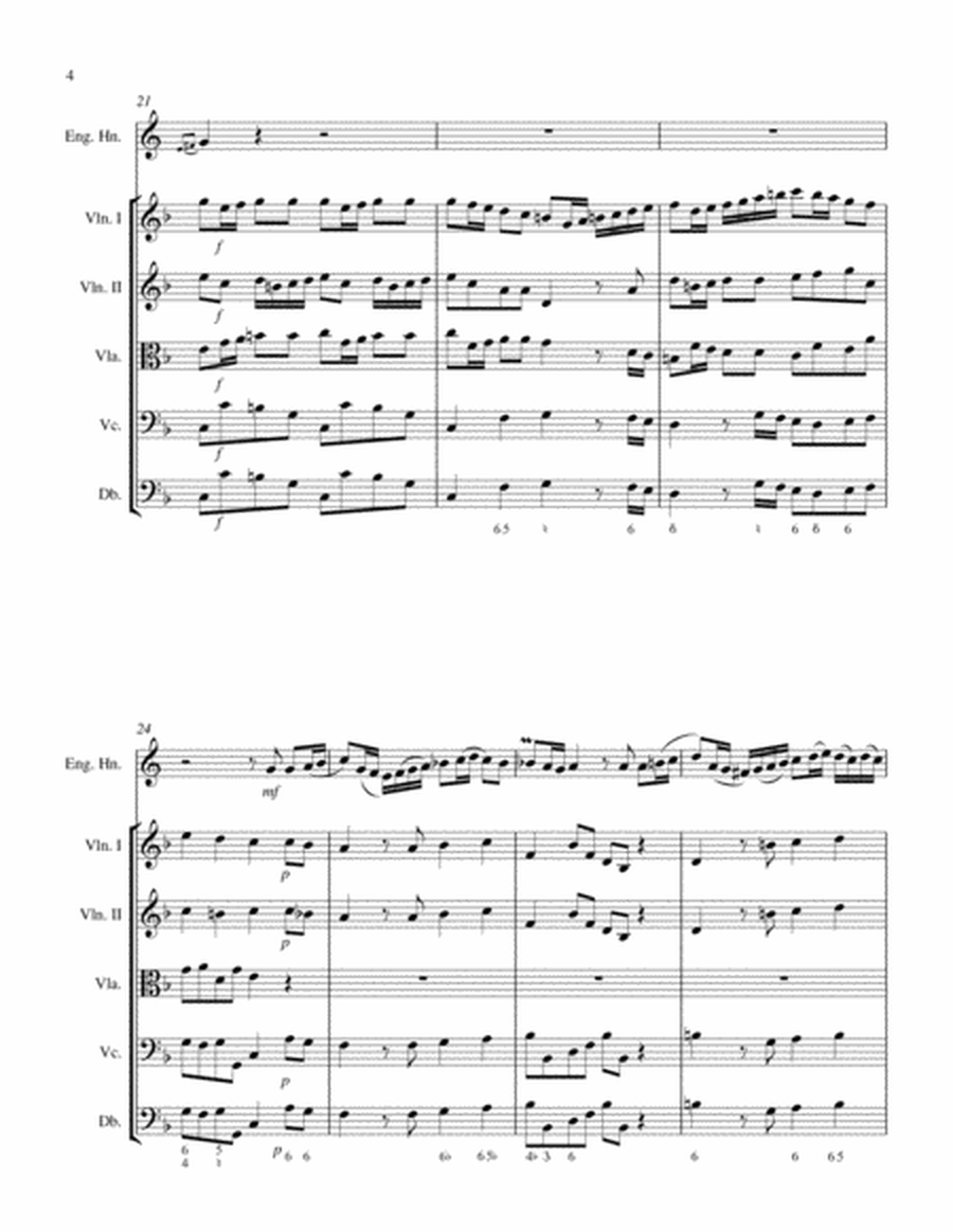 Concerto for English horn in F Major, Op. 7 No. 9 and String Orchestra