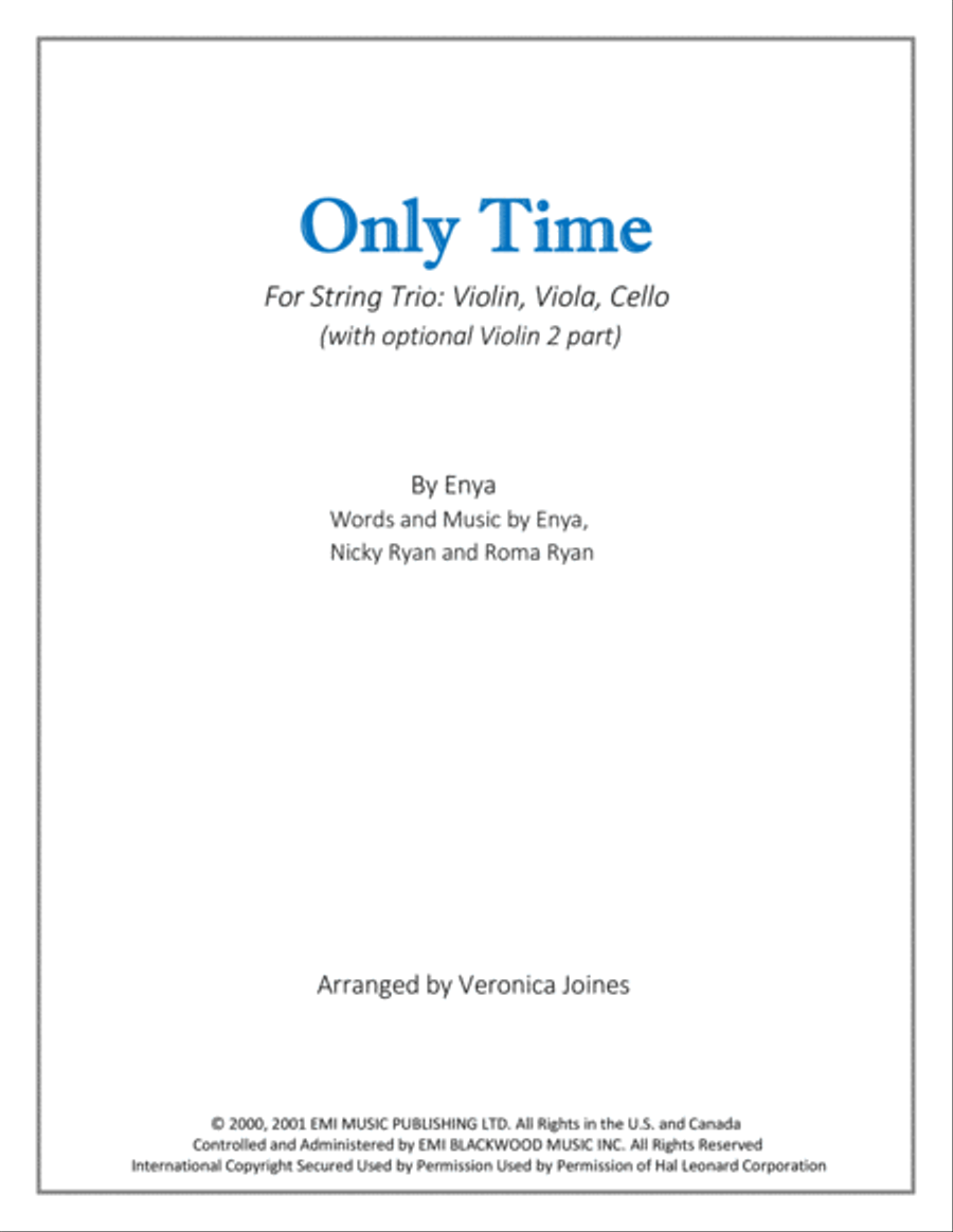 Only Time String Trio scores gallery preview page 1