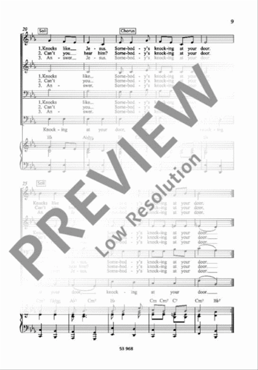 Somebody's Knocking At The Door 3-Part scores gallery preview page 3