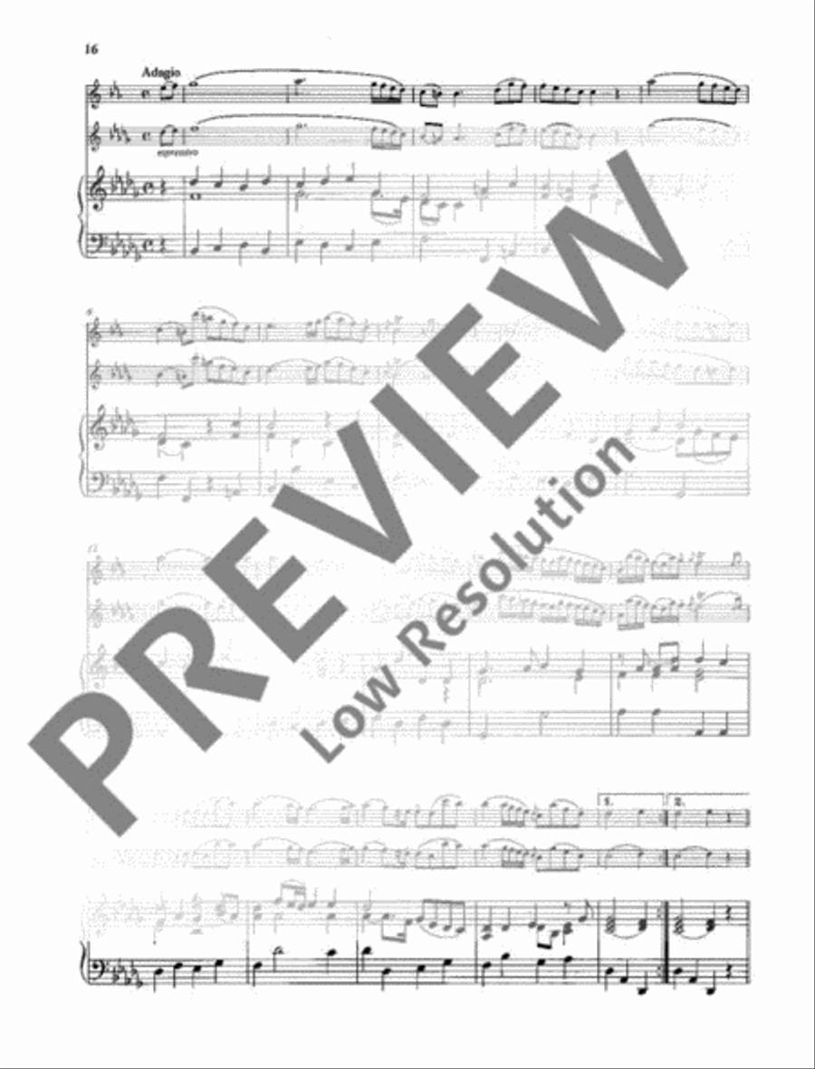 Two Sonatas Clarinet scores gallery preview page 17