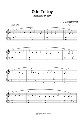 Ode To Joy Symphony N.9 -Piano Easy Sheet Music