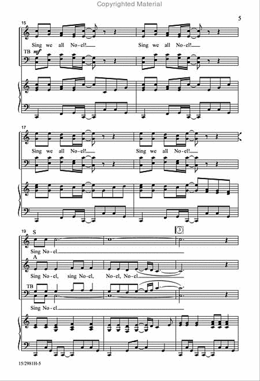 Sing We All Noel 4-Part scores gallery preview page 4