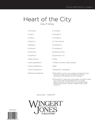 Book cover for Heart Of The City - Full Score
