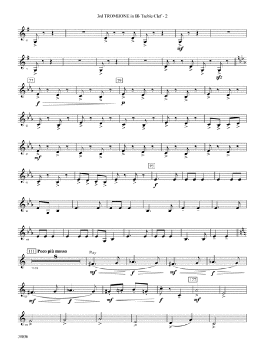 The Rakes of Mallow (from the Irish Suite): (World Part) 3rd B-flat Trombone T.C. Concert Band scores gallery preview page 2