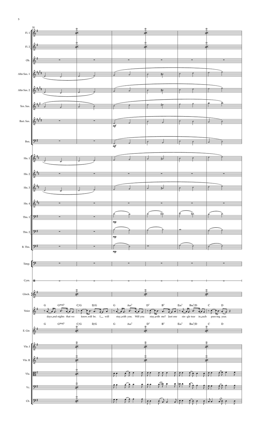 Follow You, Follow Me Full Orchestra scores gallery preview page 4