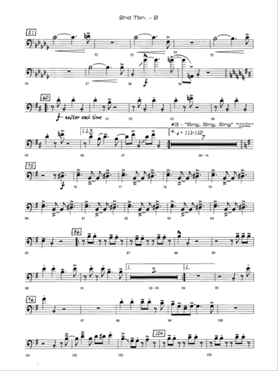 A Salute to Benny Goodman: 2nd Trombone Jazz Ensemble scores gallery preview page 2