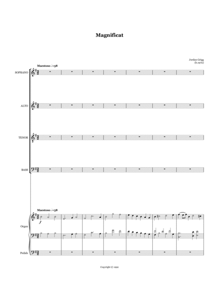 Magnificat (SATB Chorus and Organ) image number null