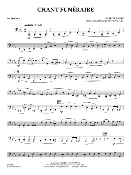 Chant Funeraire (arr. Myron Moss) - Bassoon 2