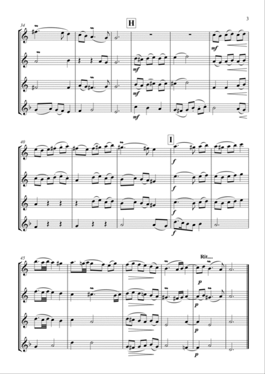 Air in A minor Woodwind Ensemble scores gallery preview page 4