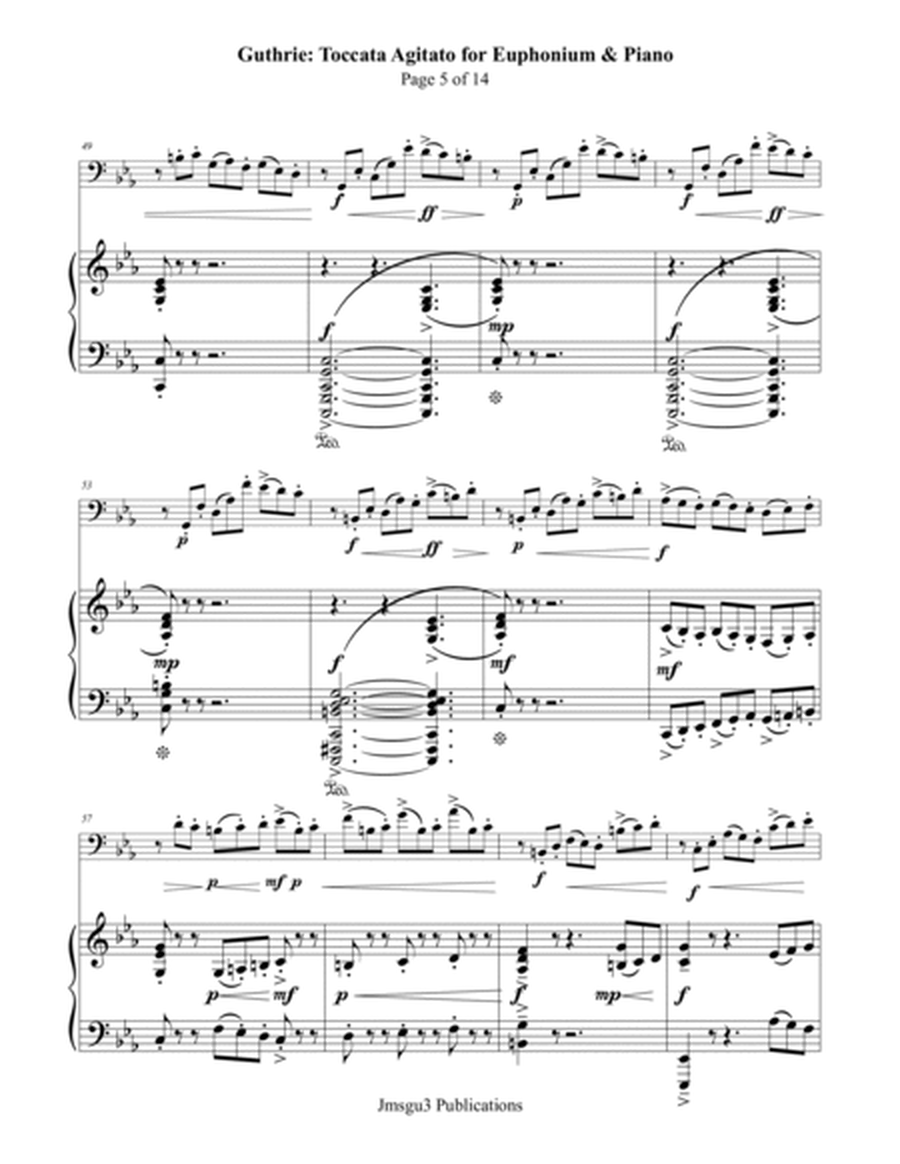 Guthrie: Toccata Agitato for Euphonium & Piano image number null