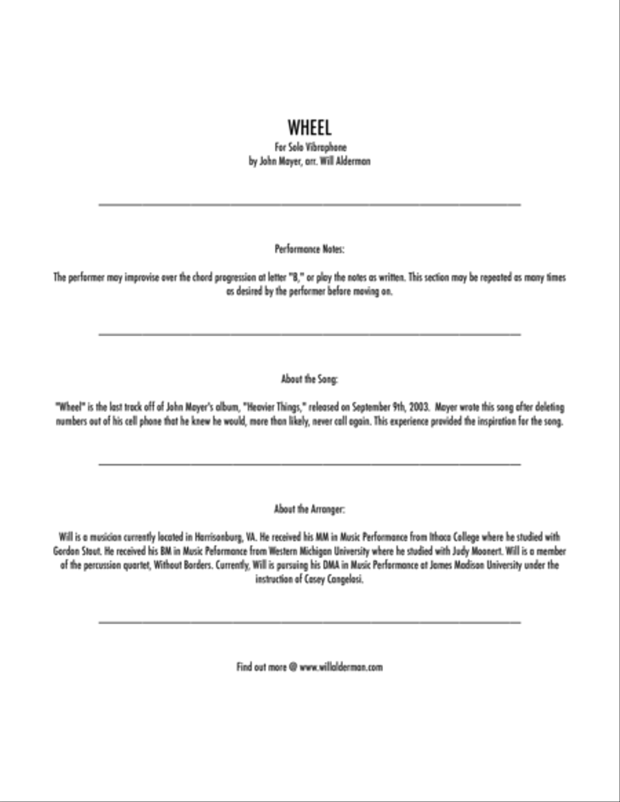 Wheel Vibraphone scores gallery preview page 2