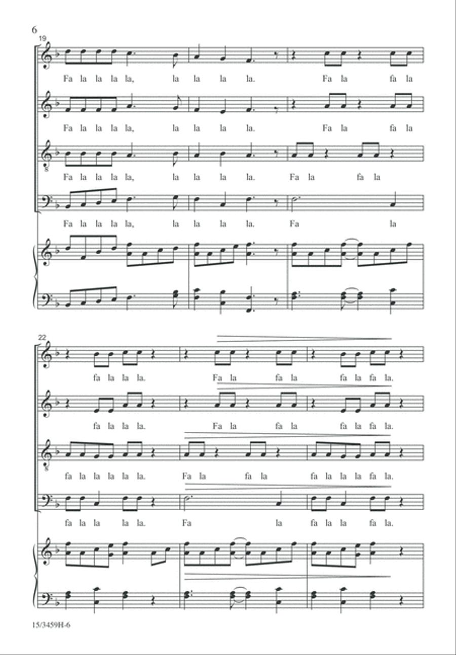 Deck the Hall...In a Minute and a Half 4-Part scores gallery preview page 5