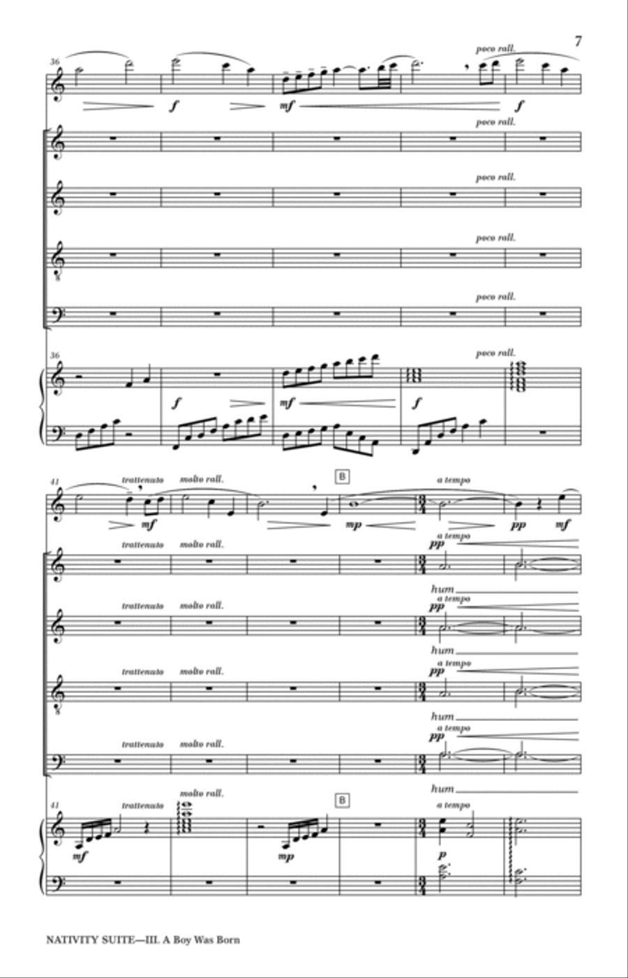 A Boy Was Born 4-Part scores gallery preview page 5