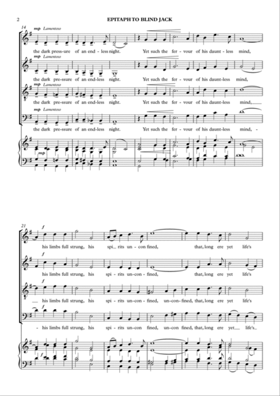 Epitaph to Blind Jack 4-Part scores gallery preview page 2