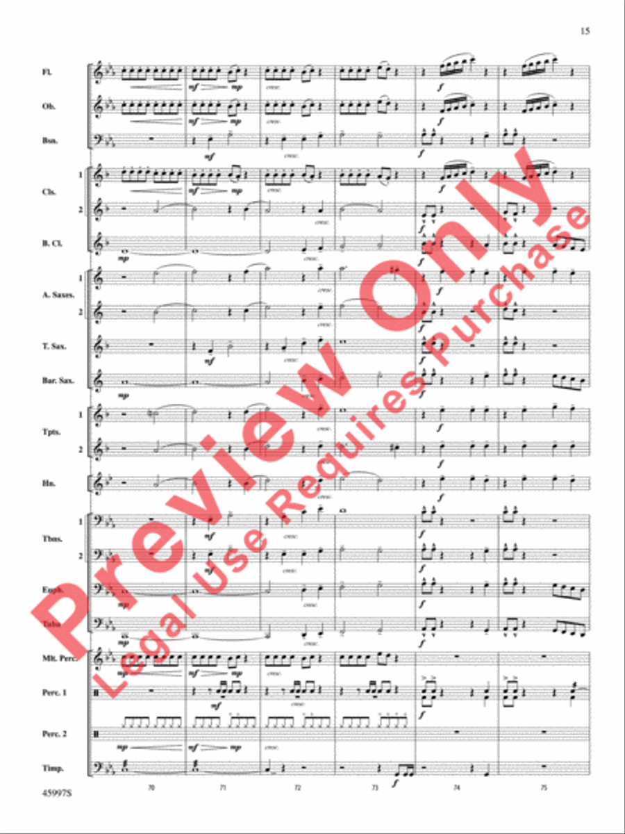 1st and Goal Concert Band scores gallery preview page 16