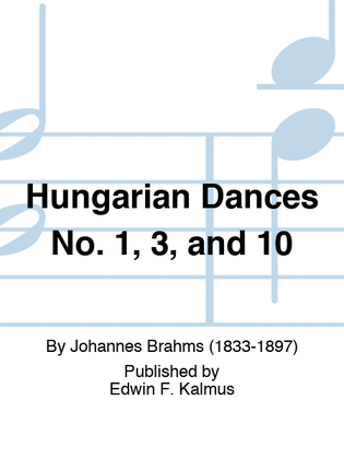 Book cover for Hungarian Dances No. 1, 3, and 10