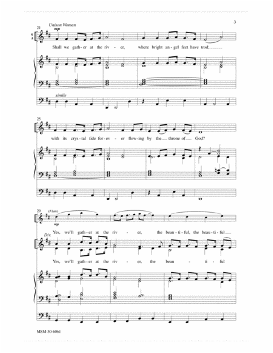 Shall We Gather at the River Divisi scores gallery preview page 4