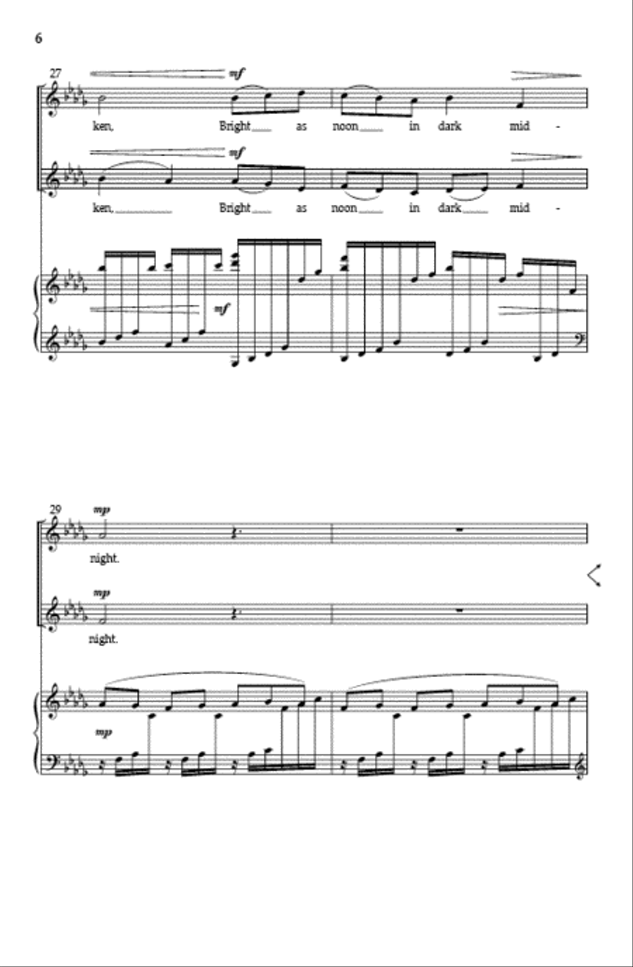 Crystal Sky (Vocal Score) SSA scores gallery preview page 5