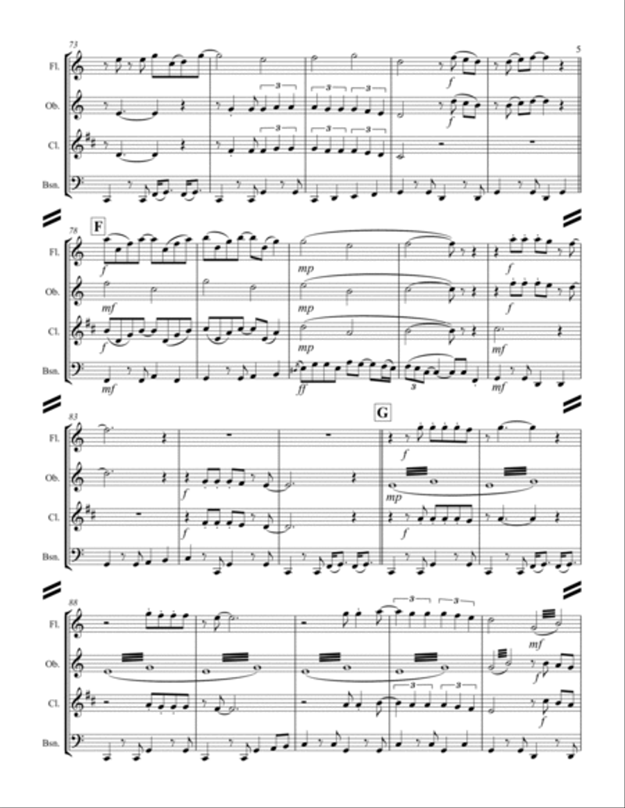 Margaritaville Woodwind Quartet scores gallery preview page 6