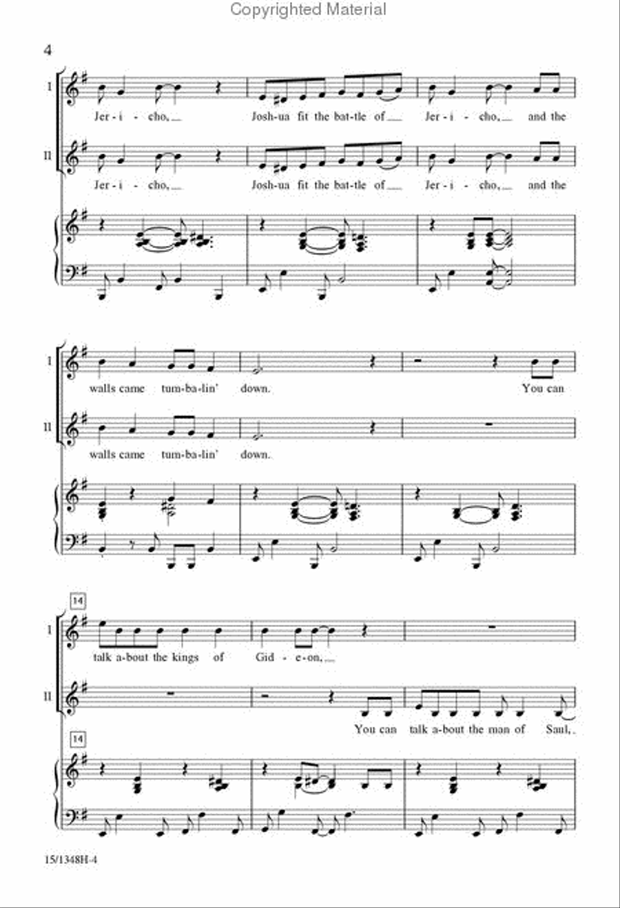 Joshua Fit the Battle of Jericho 2-Part scores gallery preview page 3