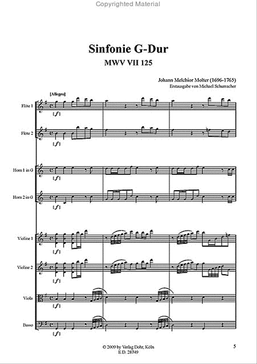 Sinfonie Nr. 125 G-Dur MWV VII 125 Orchestra scores gallery preview page 2