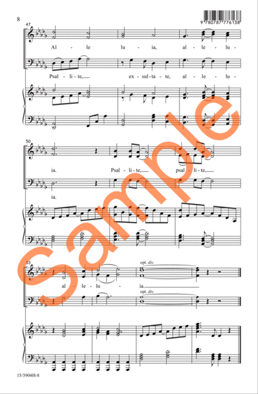 Psallite, Exsultate 3-Part scores gallery preview page 7