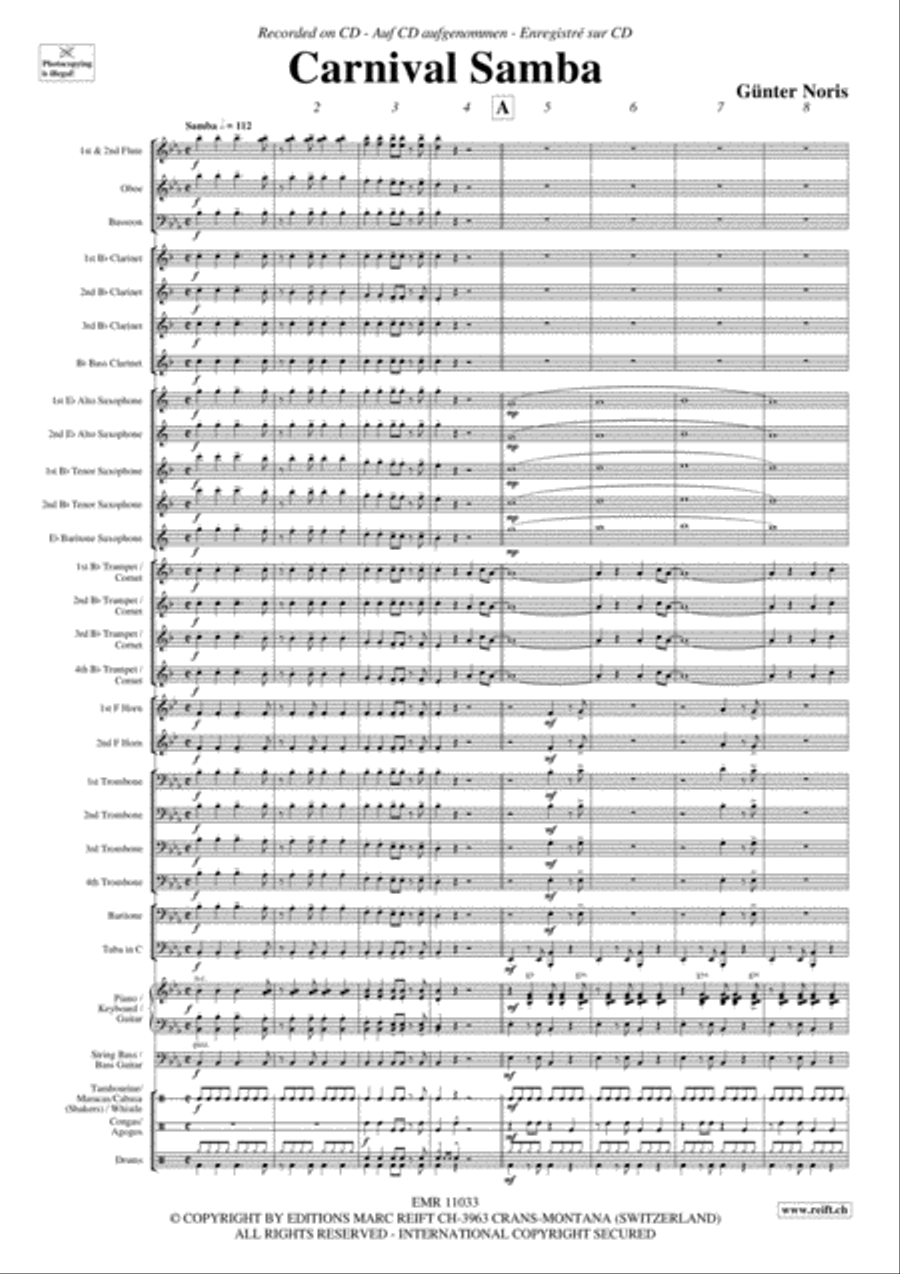 Carnival Samba Concert Band scores gallery preview page 4
