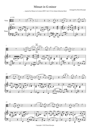 Minuet in G-minor - EASY (viola & piano)