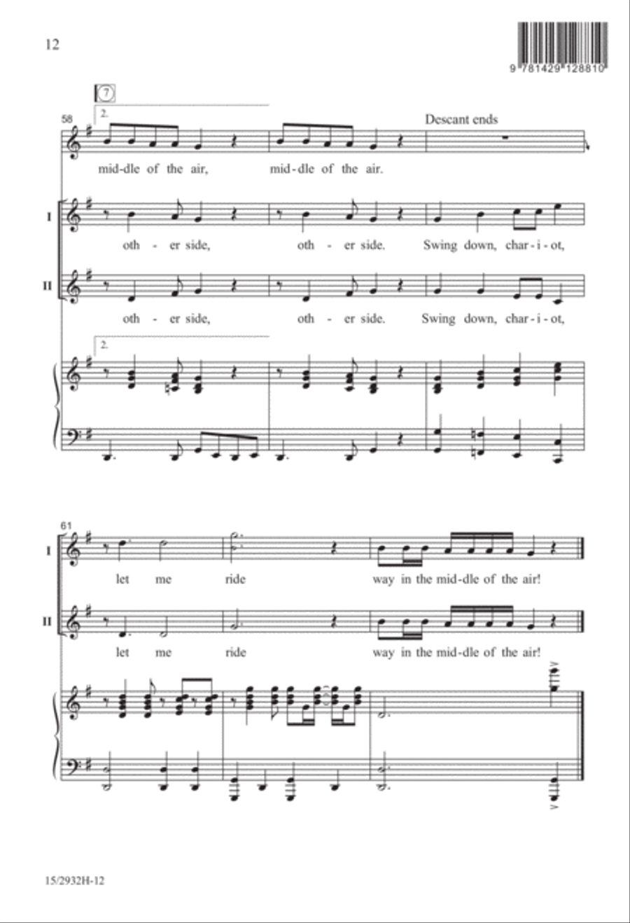 Swing Down, Ezekiel! 2-Part scores gallery preview page 13